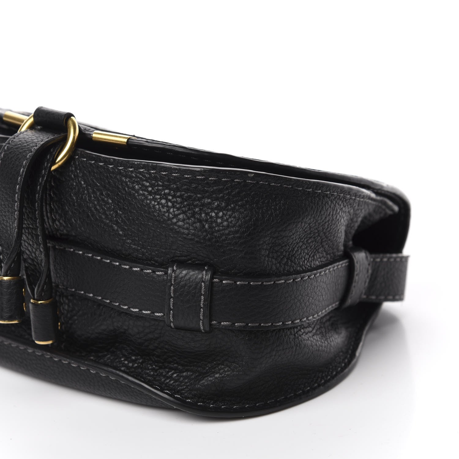Chloe Calfskin Mini Marcie Round Crossbody Bag Black 7 of 10