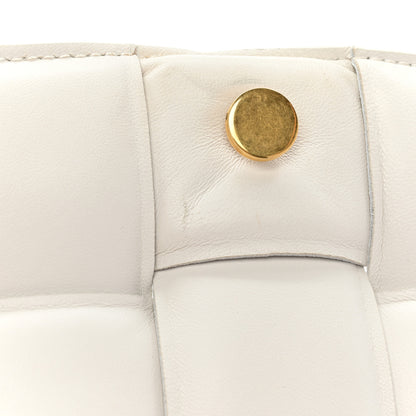 Bottega Veneta Lambskin Maxi Intreccio Padded Chain Cassette Crossbody Bag White 10 of 22