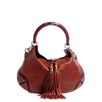 Gucci Leather Guccissima Large Indy Top Handle Bag Brown 1 of 7