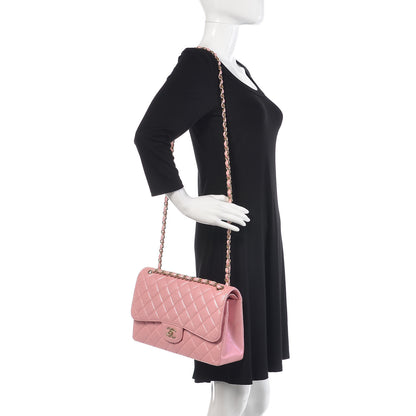 Chanel Iridescent Caviar Quilted Jumbo Double Flap Rose Pink 2 of 9