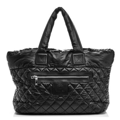 Chanel Nylon Quilted Large Coco Cocoon Tote Black 1 of 6
