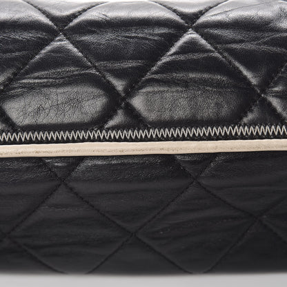 Chanel Lambskin Quilted East West Accordion Flap Black 11 of 19
