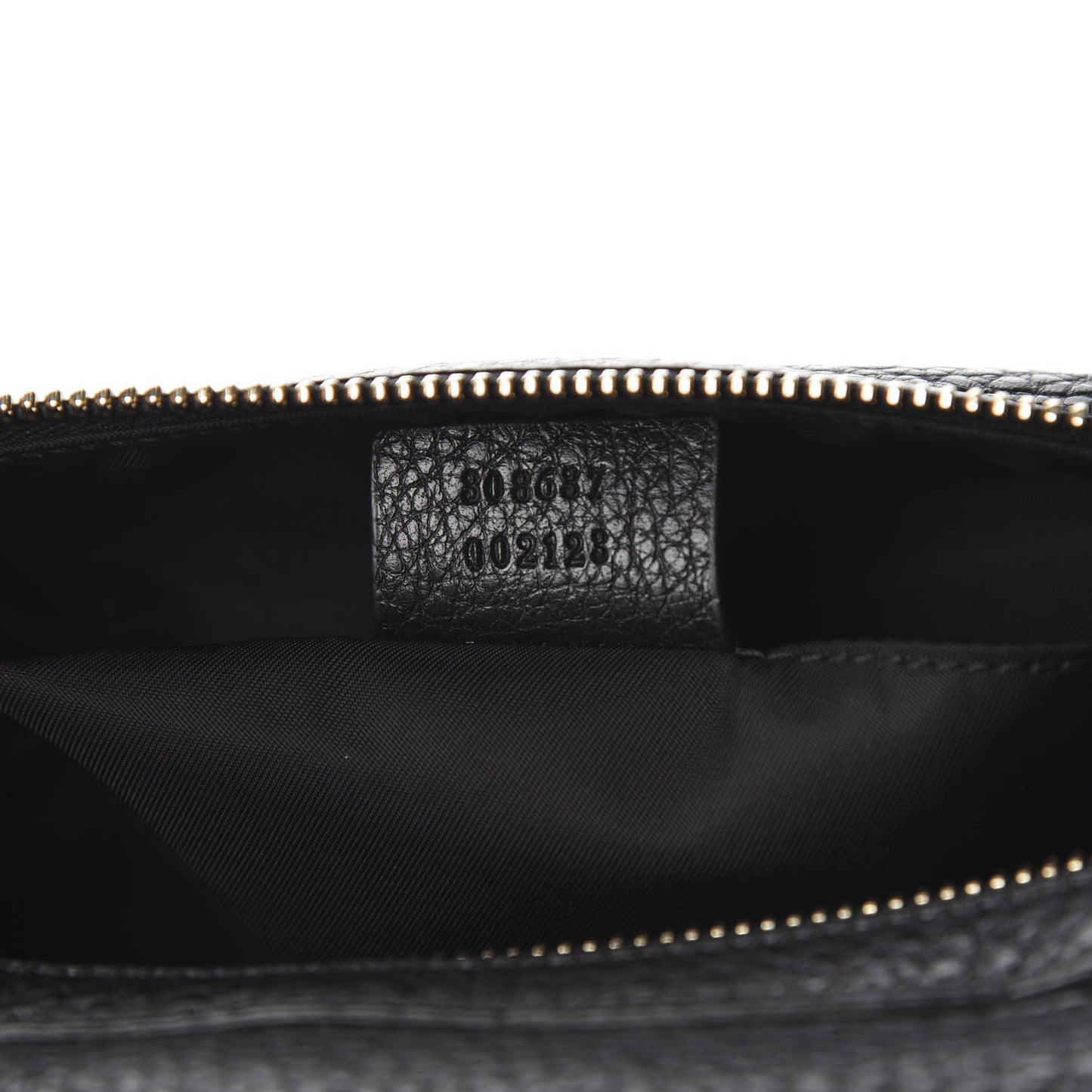 Pebbled Calfskin Large Soho Cosmetic Case Black