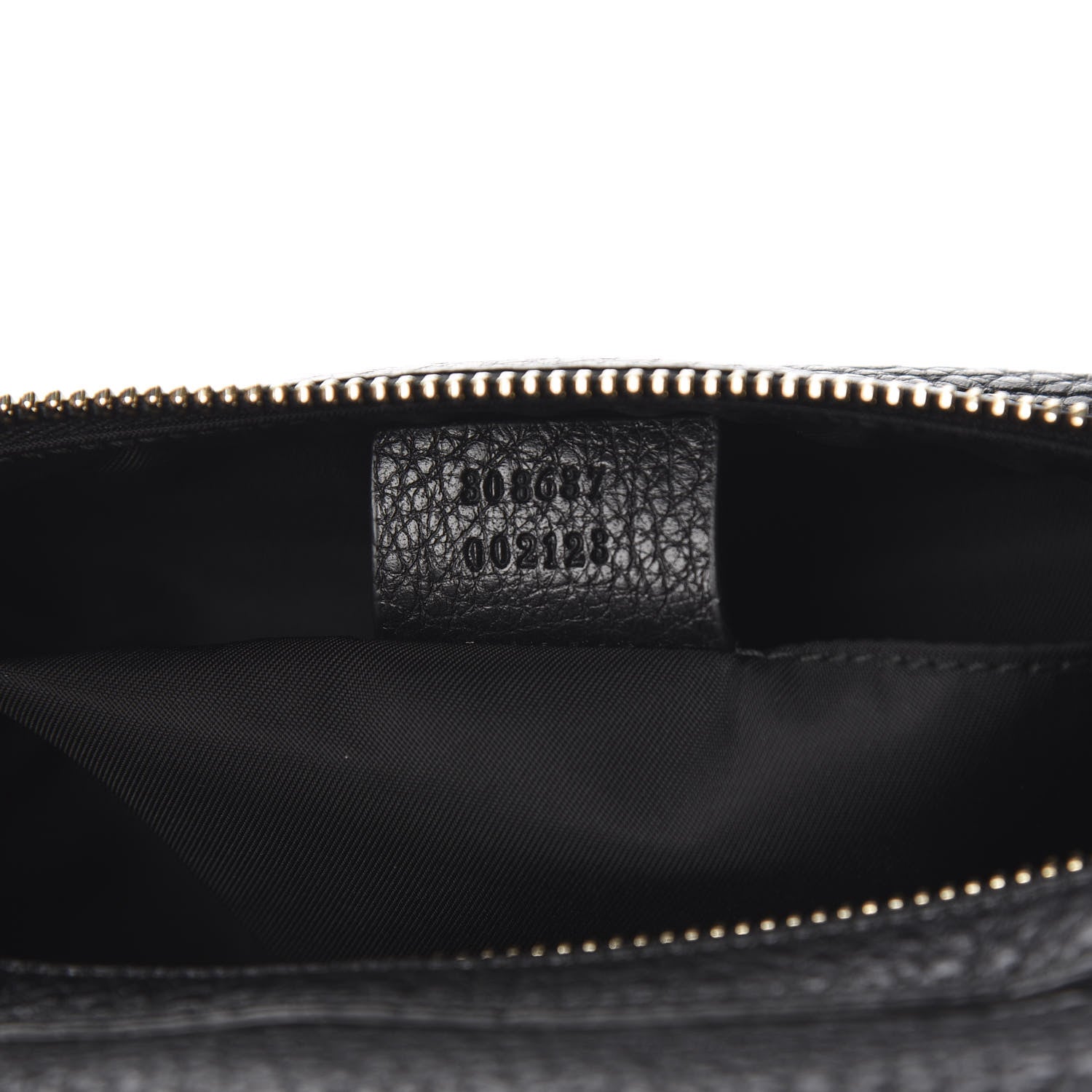 Gucci Pebbled Calfskin Large Soho Cosmetic Case Black 6 of 9
