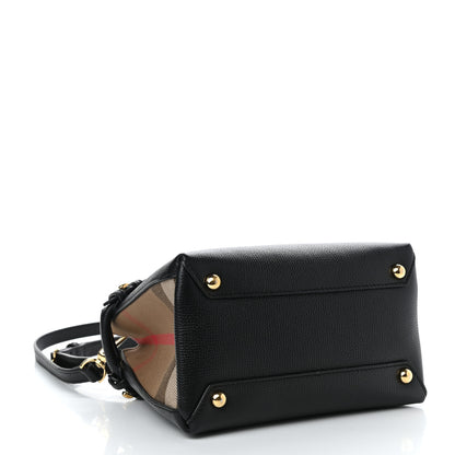 Burberry Derby Calfskin House Check Baby Banner Tote Black 4 of 9