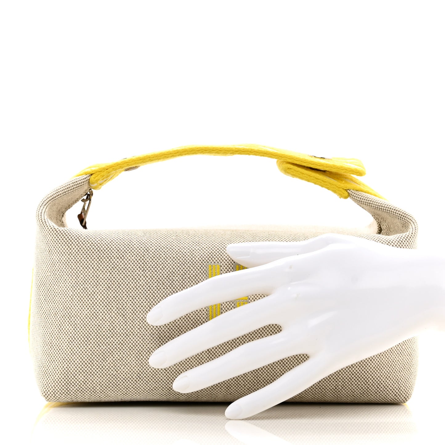 Canvas Small Bride-A-Brac Pouch Natural Jaune Citron