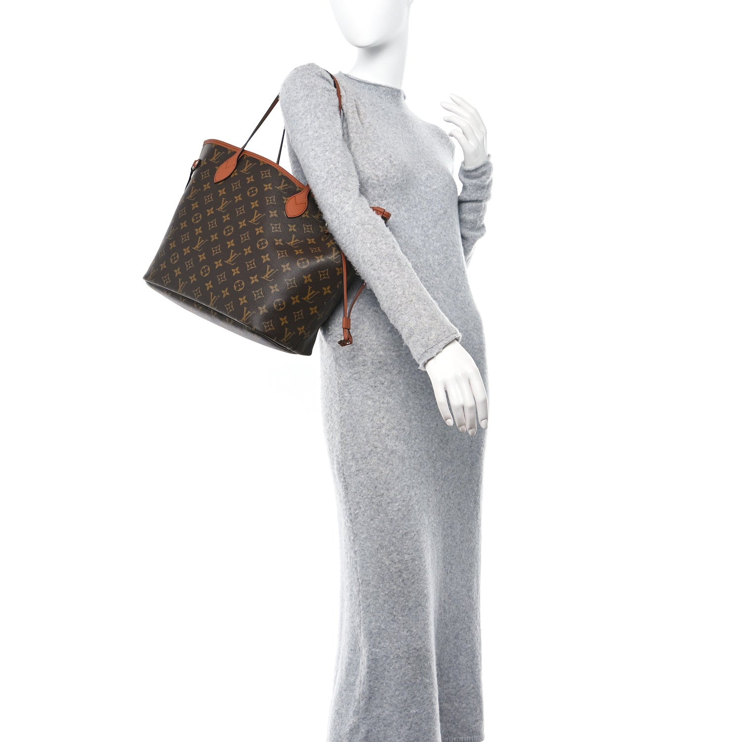 Louis Vuitton Monogram Calfskin Neo Neverfull Inside Out MM Tan 2 of 11