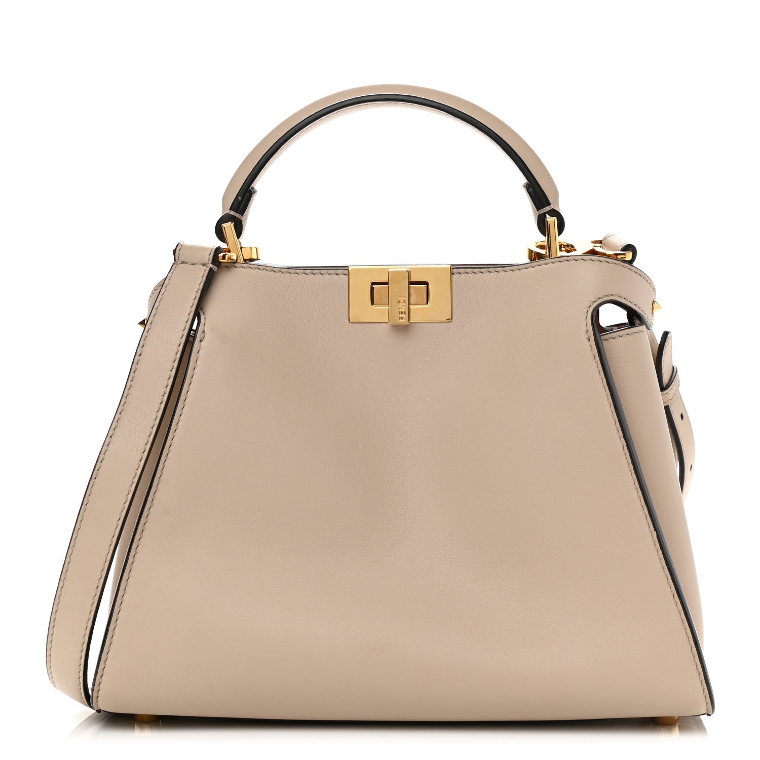 Fendi Vitello Tahiti Burro Medium Peekaboo Iconic Essentially Satchel Nuvola Rosa Bourbon 1 of 13