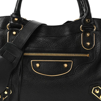 Balenciaga Chevre Gold Metallic Edge Hardware Town Black 9 of 11