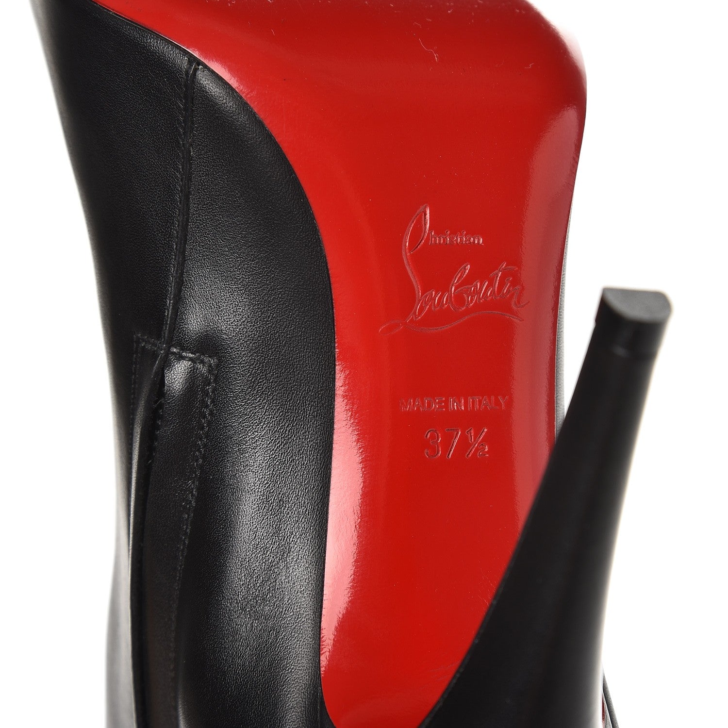 Christian Louboutin Calfskin Belle 100 Ankle Boots 37.5 Black 5 of 8