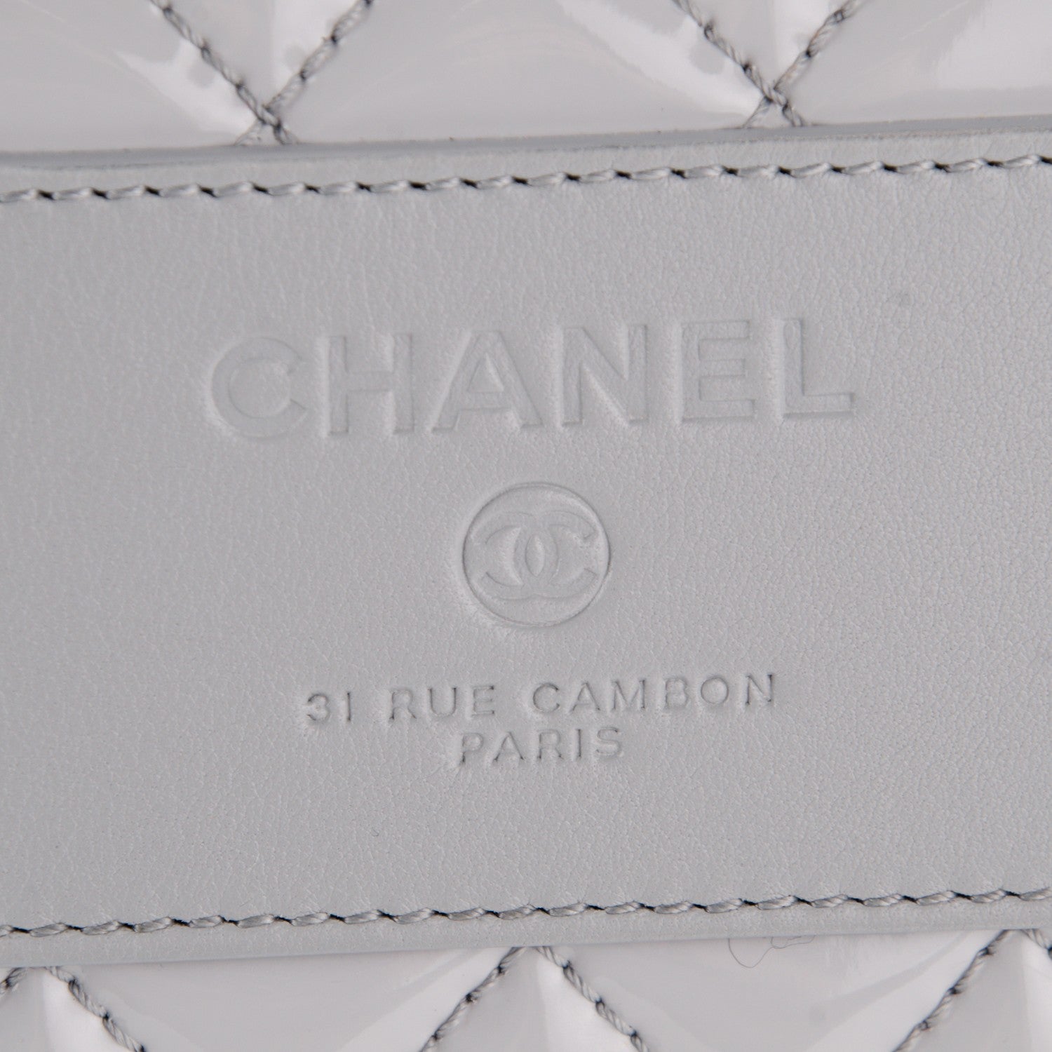 Chanel Vinyl Calfskin Viaggio Travel Bag Light Grey 6 of 10