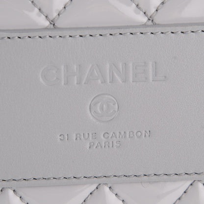 Chanel Vinyl Calfskin Viaggio Travel Bag Light Grey 6 of 10