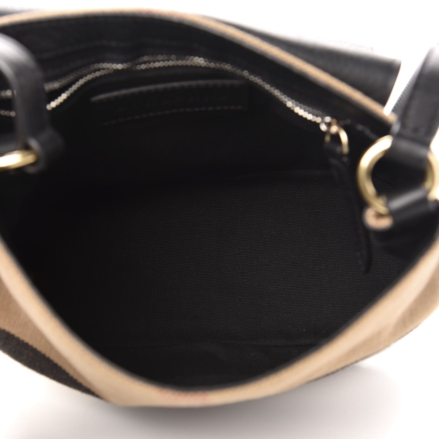 Mega Check Grainy Calfskin Small Gowan Messenger Bag Black