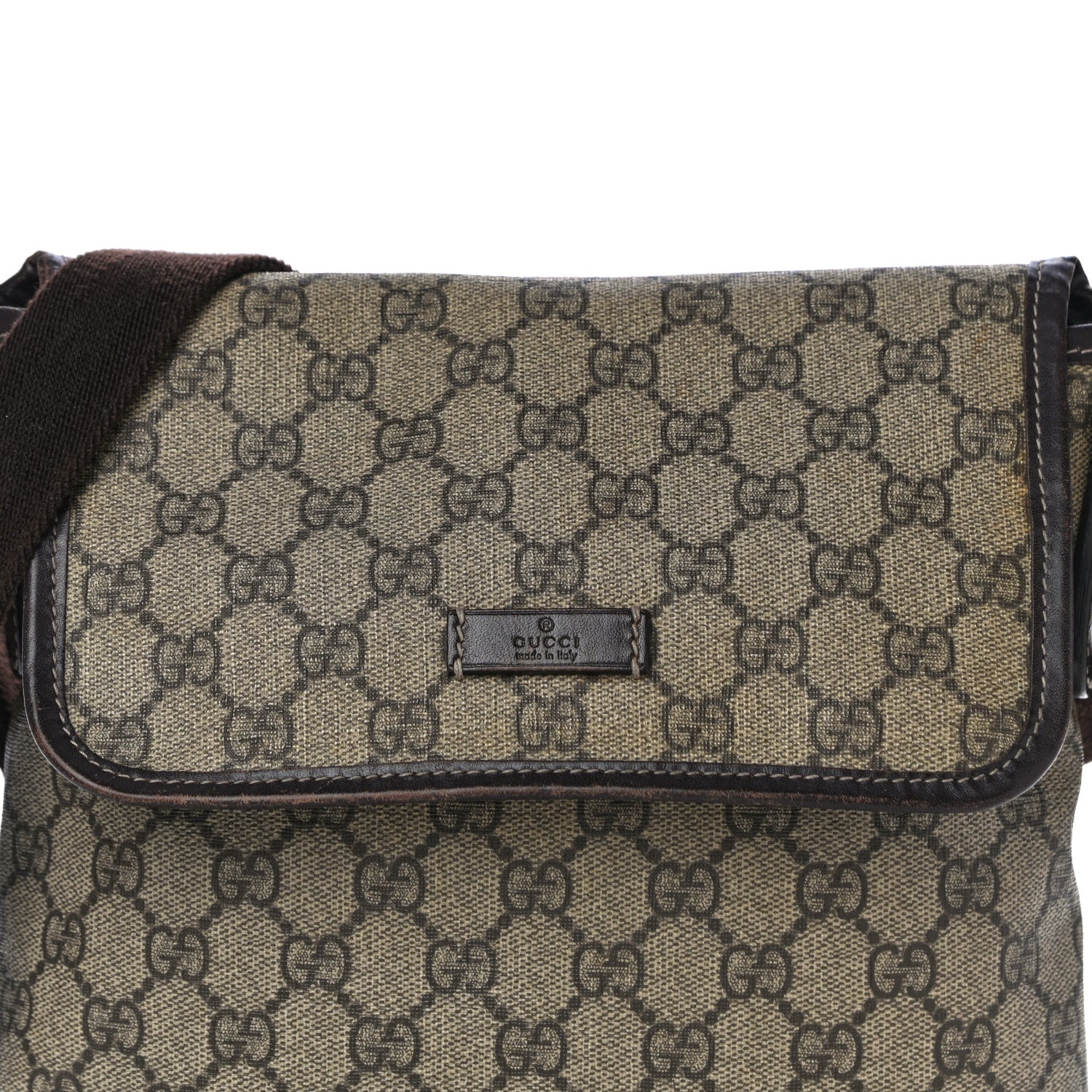 Gucci GG Plus Monogram Small Flap Messenger Bag Beige Dark Brown 17 of 17