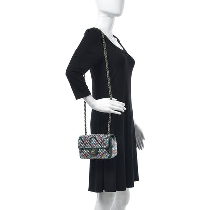 Chanel Lambskin Mosaic Small Flap Green Multicolor 2 of 16