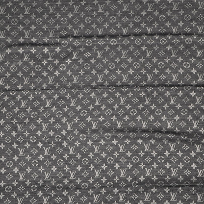 Louis Vuitton Silk Wool Monogram Denim Shawl Black 3 of 5