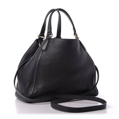 Gucci Pebbled Calfskin Small Soho Shoulder Bag Black 3 of 9