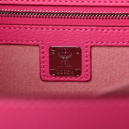 MCM Grained Calfskin Medium Patricia Park Avenue Satchel Sugar Pink 5 of 8