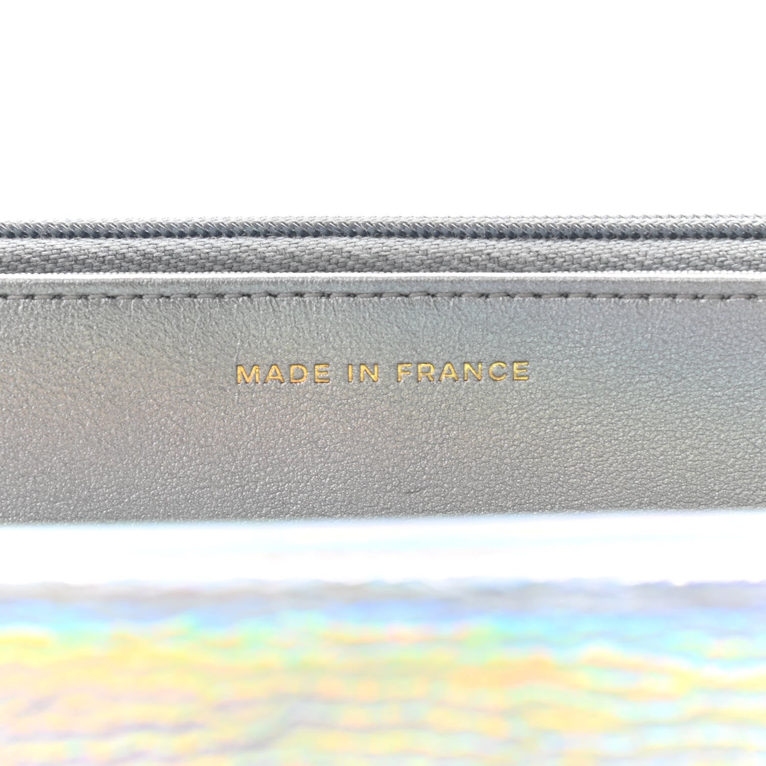 Chanel Iridescent Goatskin Quilted Wallet On Chain WOC Silver 7 of 14
