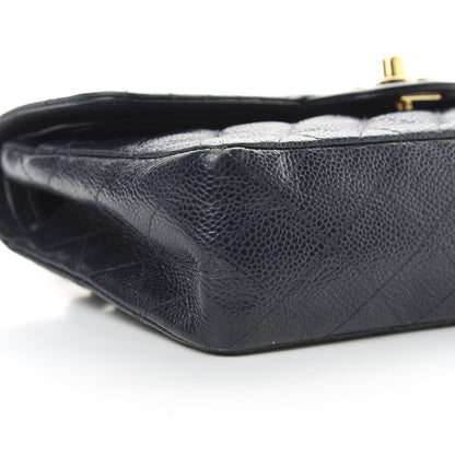 Chanel Caviar Quilted Small Double Flap Navy 9 of 15
