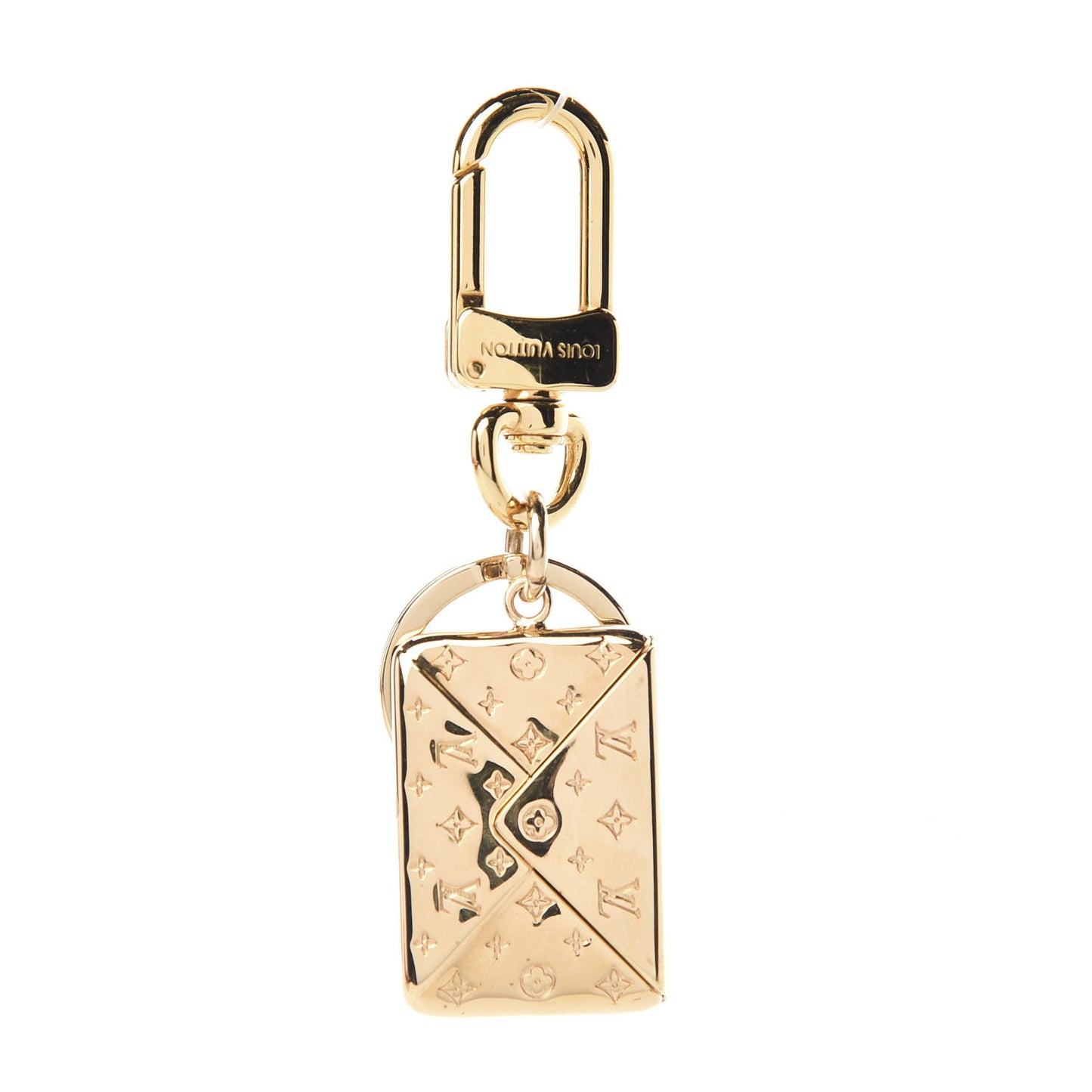 Love Note Envelope Bag Charm Key Holder Gold