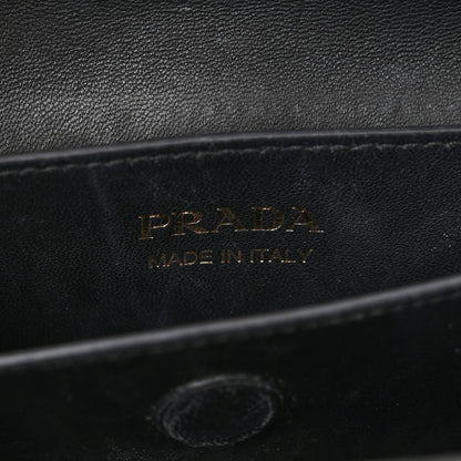 Prada Saffiano Cuir Small Double Bag Cammeo Black 5 of 9
