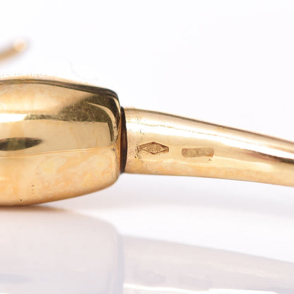 Gucci 18K Yellow Gold Horsebit Drop Hoop Earrings 6 of 7