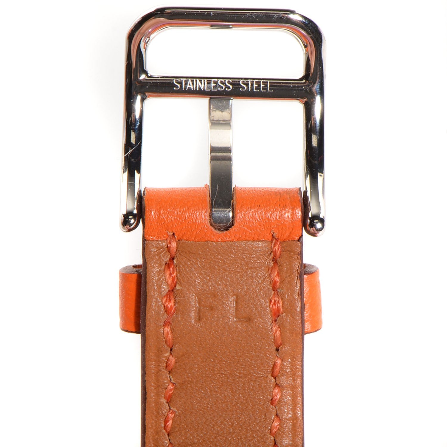 Hermes Stainless Steel Swift 23mm Cape Cod Double Tour Quartz Watch Orange 3 of 8