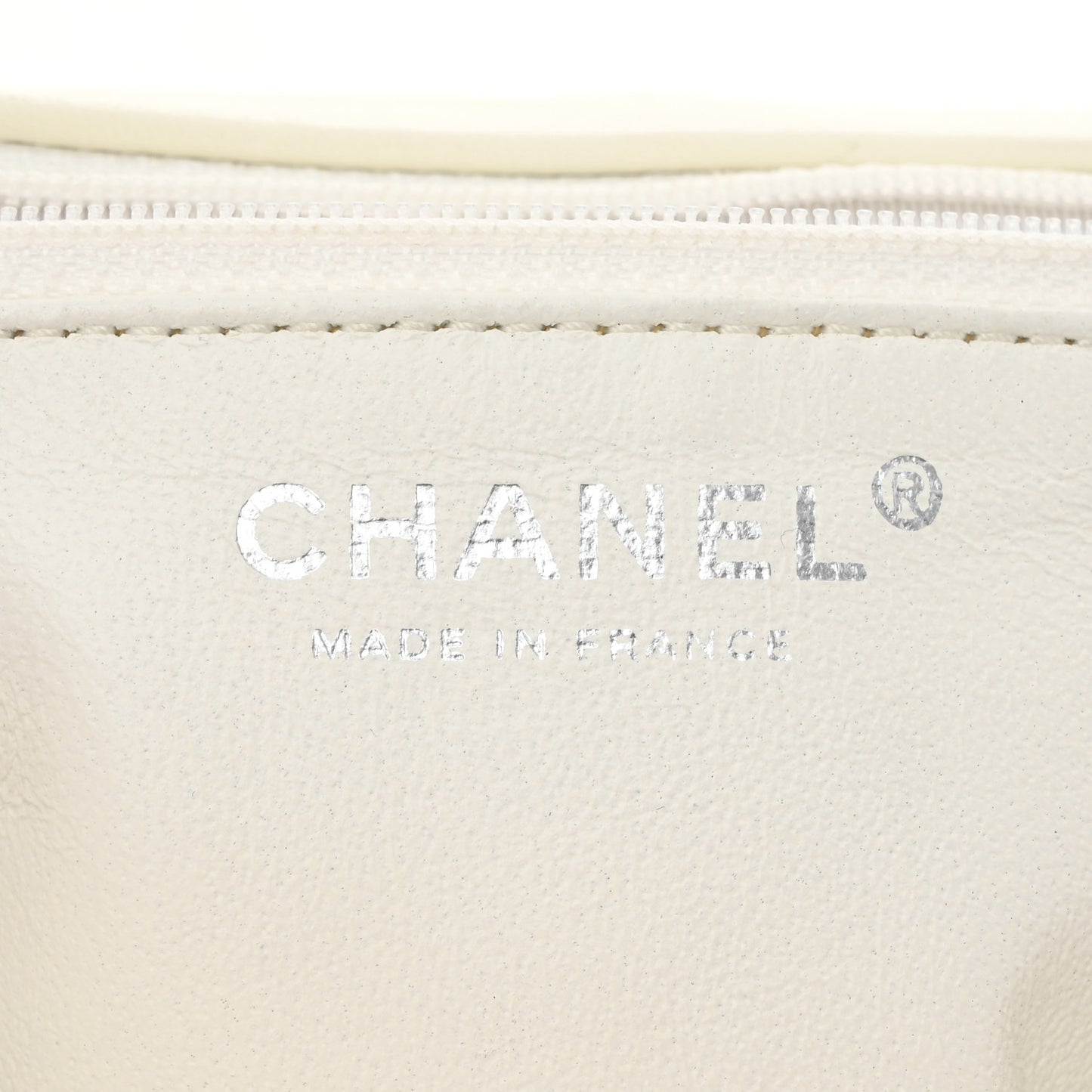 Pony Hair Baguette Crystal CC Flap Bag White