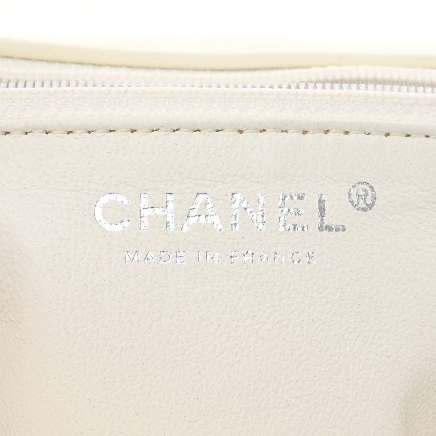 Chanel Pony Hair Baguette Crystal CC Flap Bag White 6 of 10
