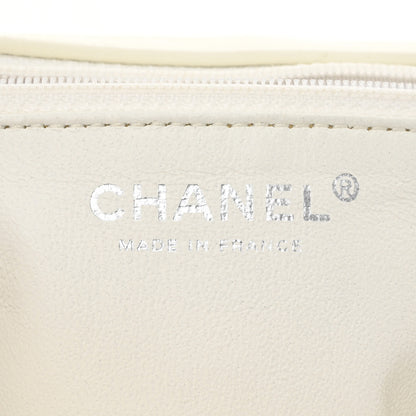 Chanel Pony Hair Baguette Crystal CC Flap Bag White 6 of 10