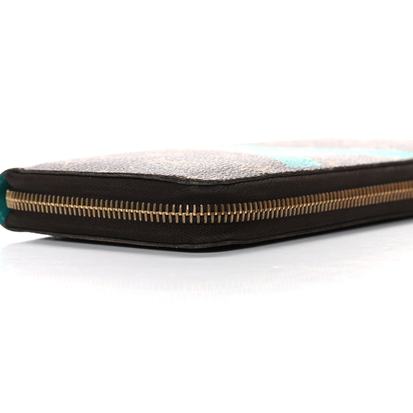 Monogram V Zippy Wallet Turquoise