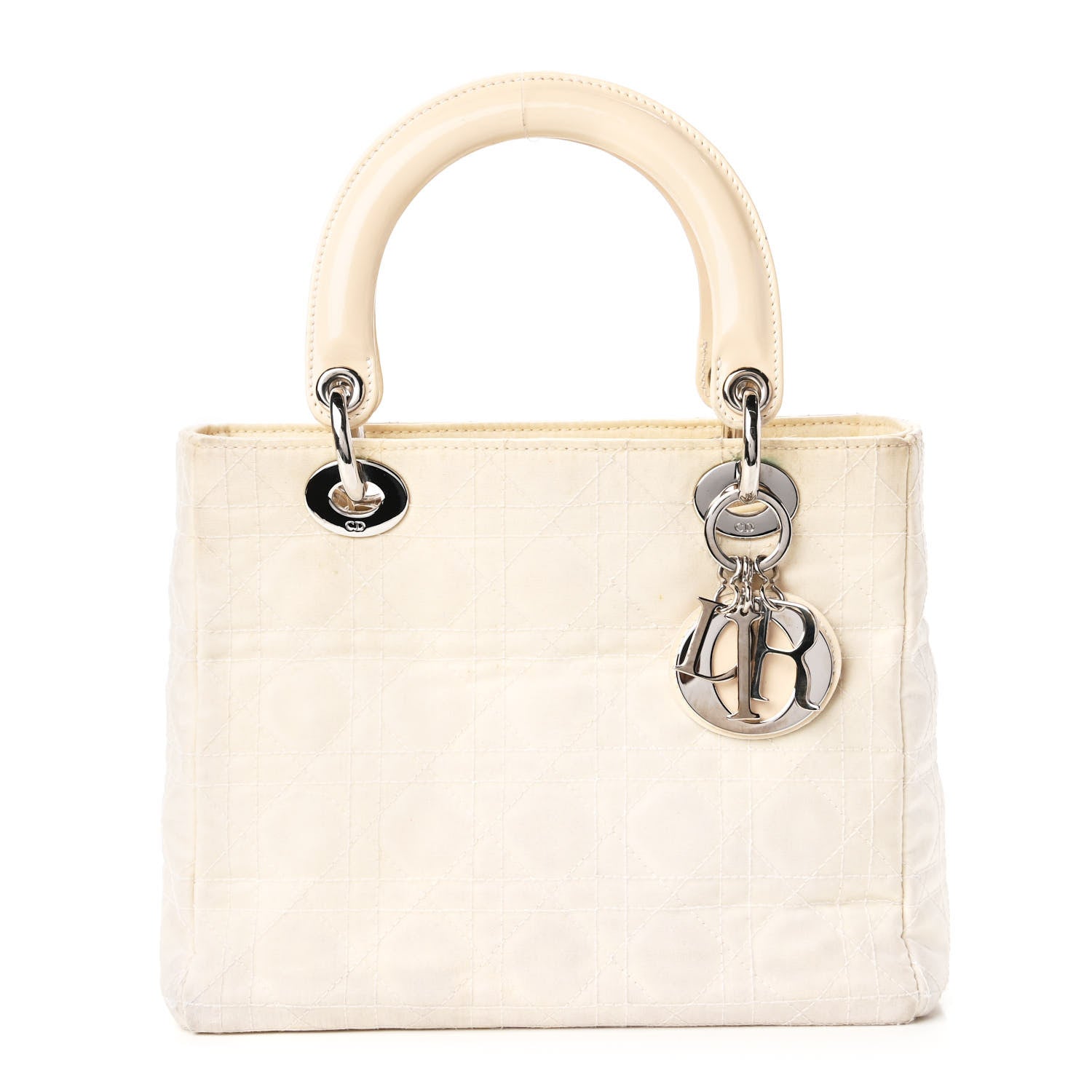 Christian Dior Nylon Cannage Medium Lady Dior White 1 of 10