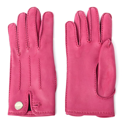 Hermes Lambskin Nervures Droites Gloves 6.5 Rose Pourpre 2 of 4