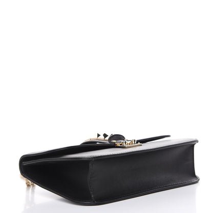 Valentino Garavani Vitello Medium Glam Lock Rockstud Flap Black 4 of 14