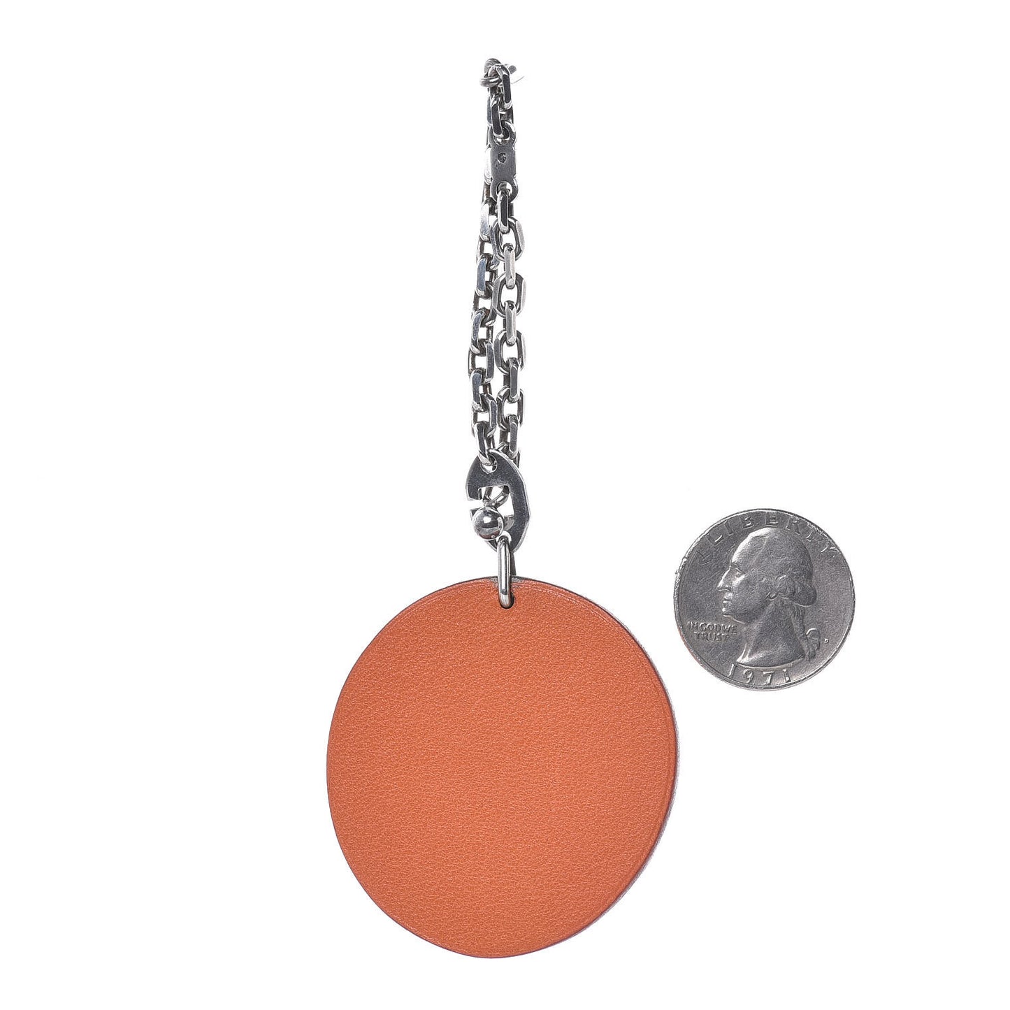 Swift Chevre Orange Key Chain Bag Charm Orange