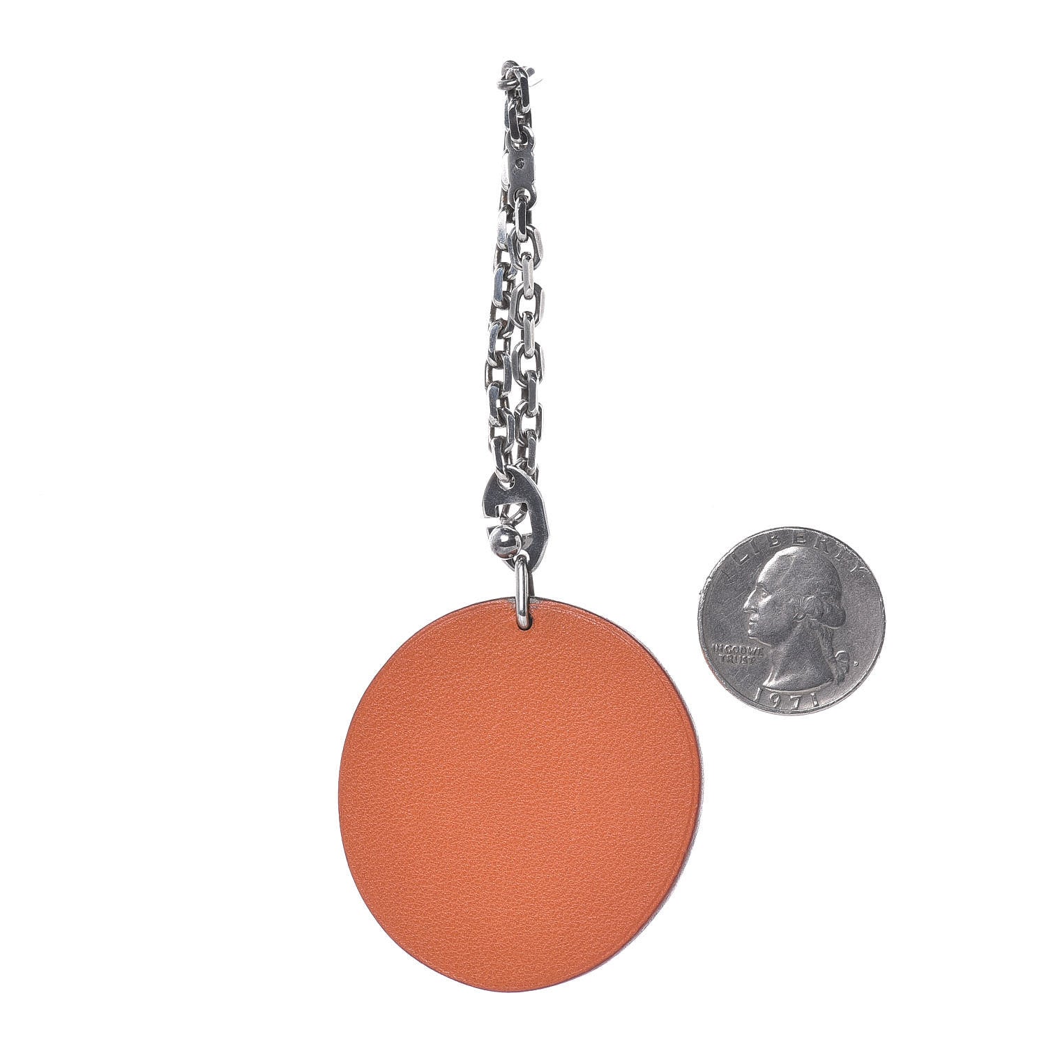 Hermes Swift Chevre Orange Key Chain Bag Charm Orange 2 of 8