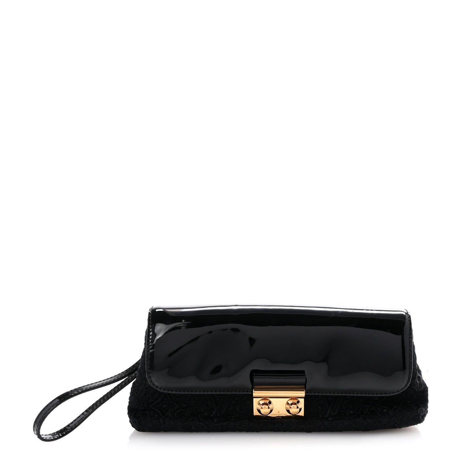 Louis Vuitton Satin Dentelle Pochette Black 1 of 6