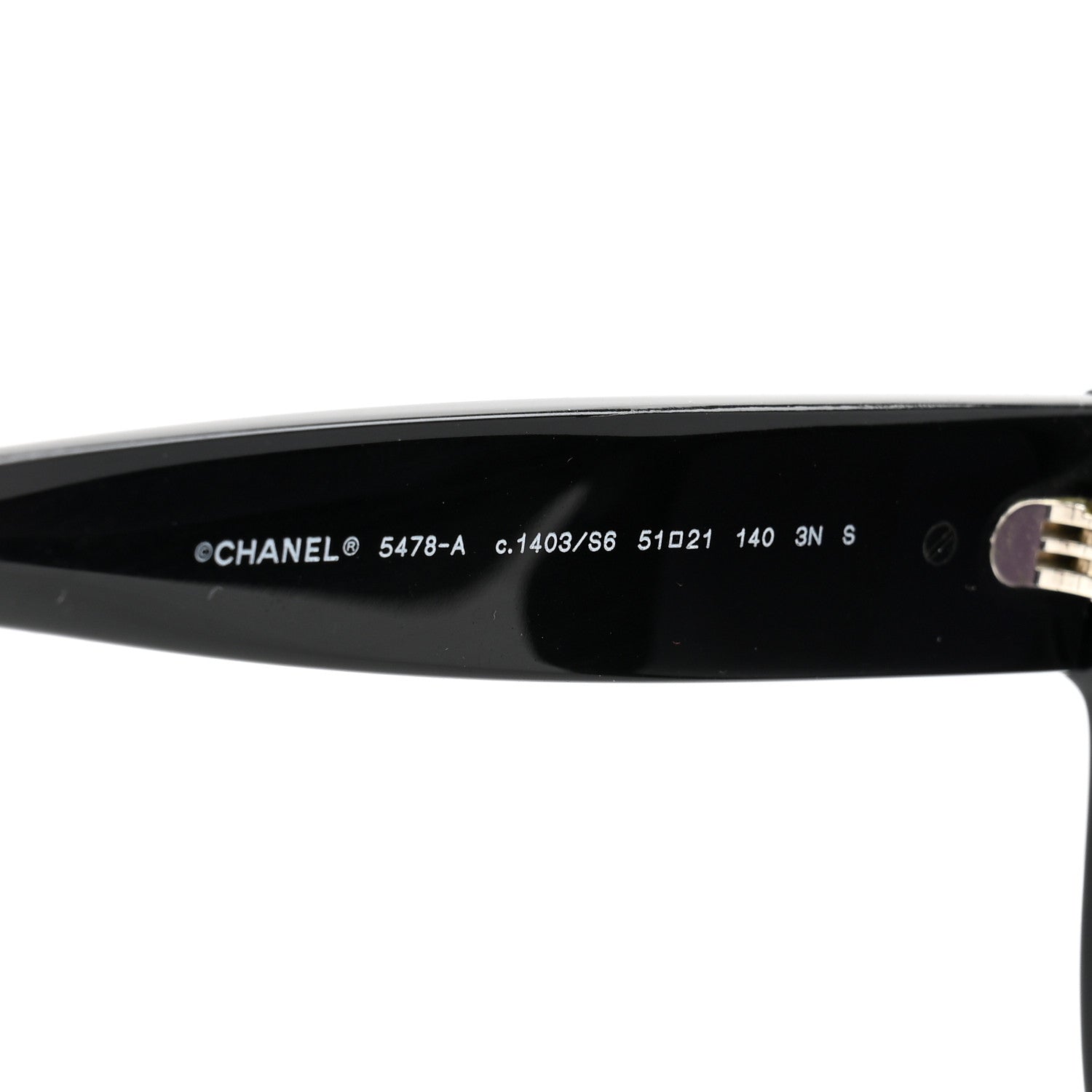 Chanel Acetate Square CC Heart Sunglasses 5478-A Black 5 of 7