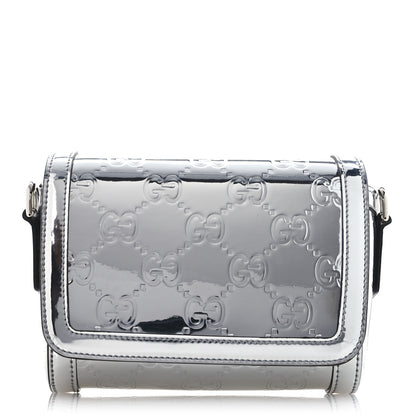 Gucci Guccissima Mirror Effect Mini Crossbody Silver Sphinx 8 of 14