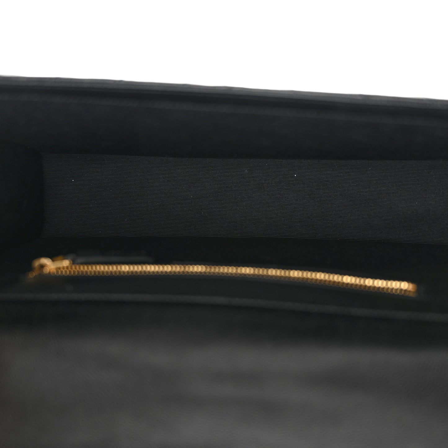 Grain De Poudre Matelasse Chevron Large Monogram Satchel Black