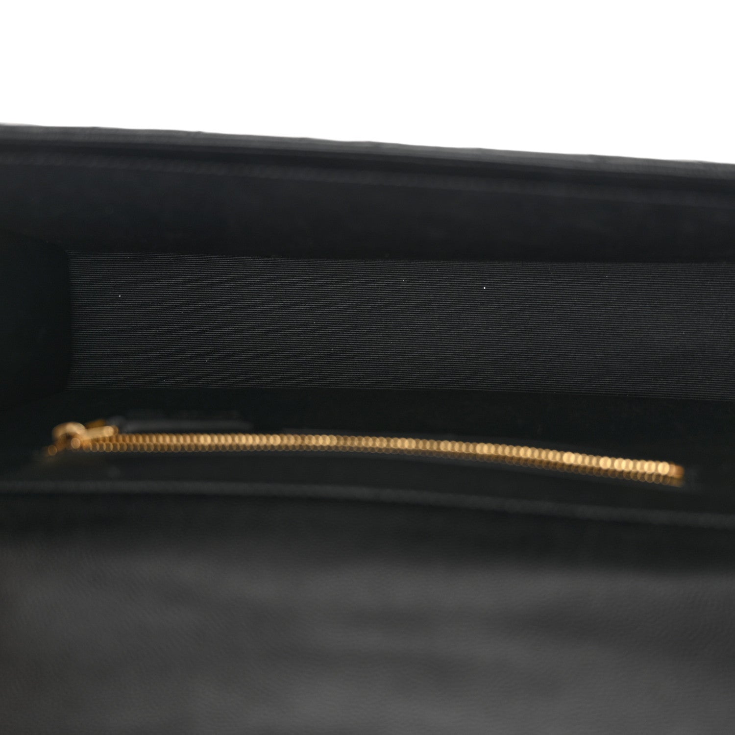Saint Laurent Grain De Poudre Matelasse Chevron Large Monogram Satchel Black 5 of 10