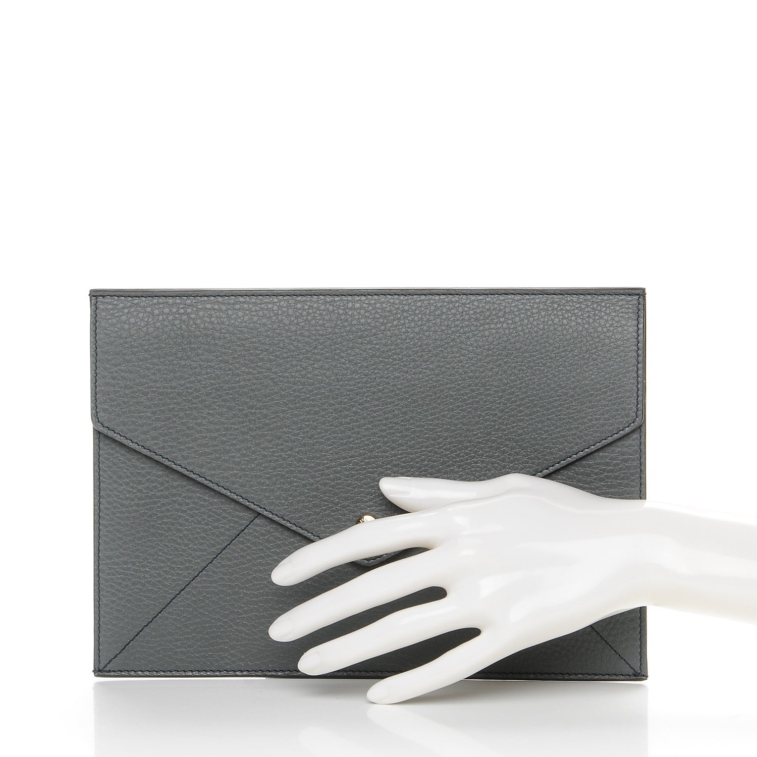 Gucci Pebbled Calfskin Soho Document Holder Grey 2 of 7