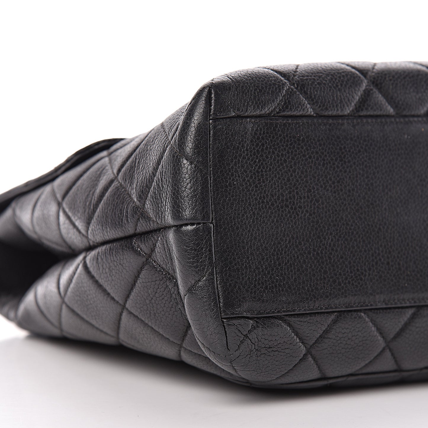Caviar Quilted Jumbo Kelly Flap Black