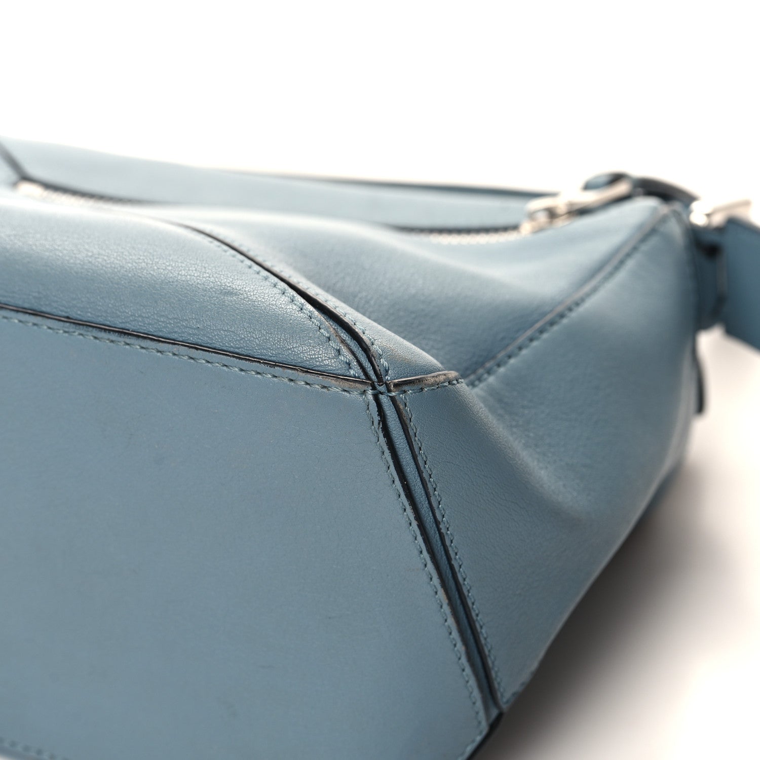 Loewe Calfskin Small Puzzle Bag Stone Blue 12 of 13