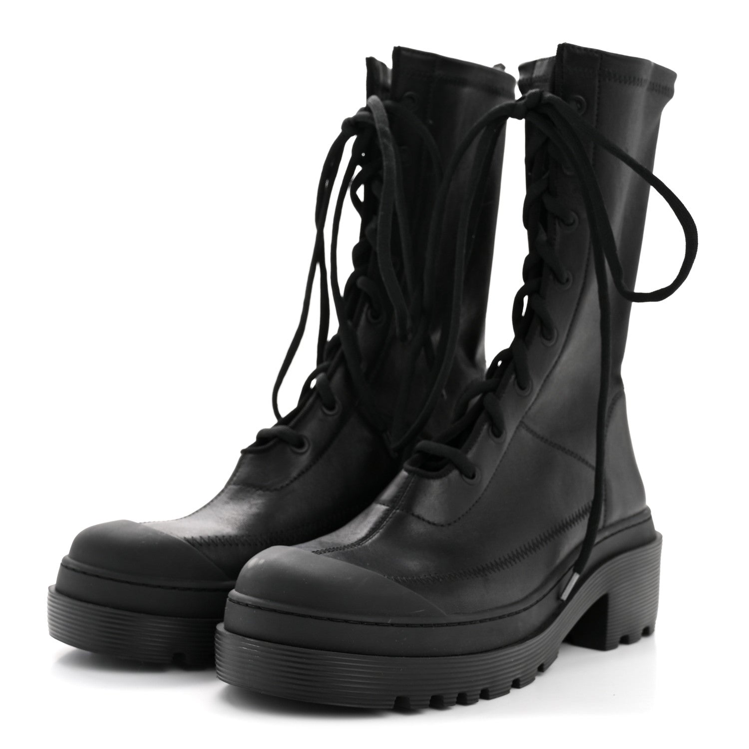 Christian Dior Nappa Stretch Dior Arcade Boots 38 Black 1817809