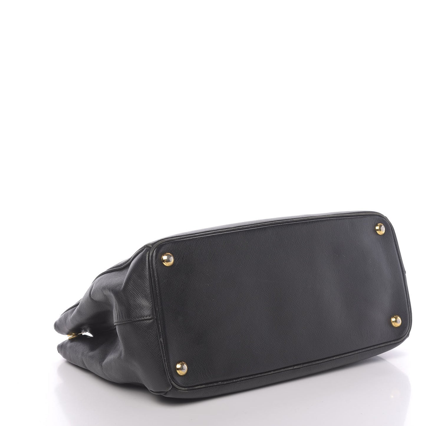 Saffiano Medium Galleria Double Zip Tote Black