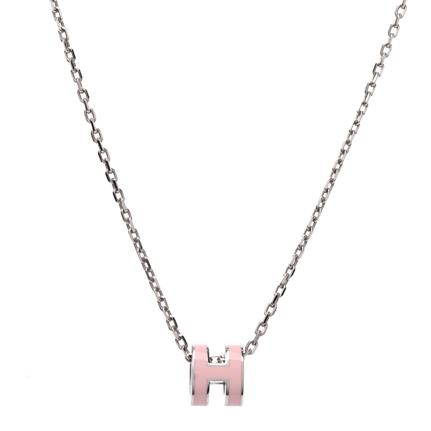 Palladium Mini Pop H Pendant Necklace Rose Dragee