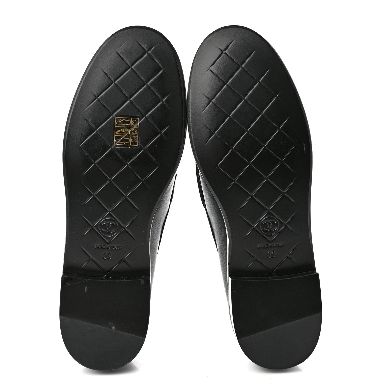 Chanel Lambskin Quilted CC Turnlock Loafers 39 Black 5 of 8