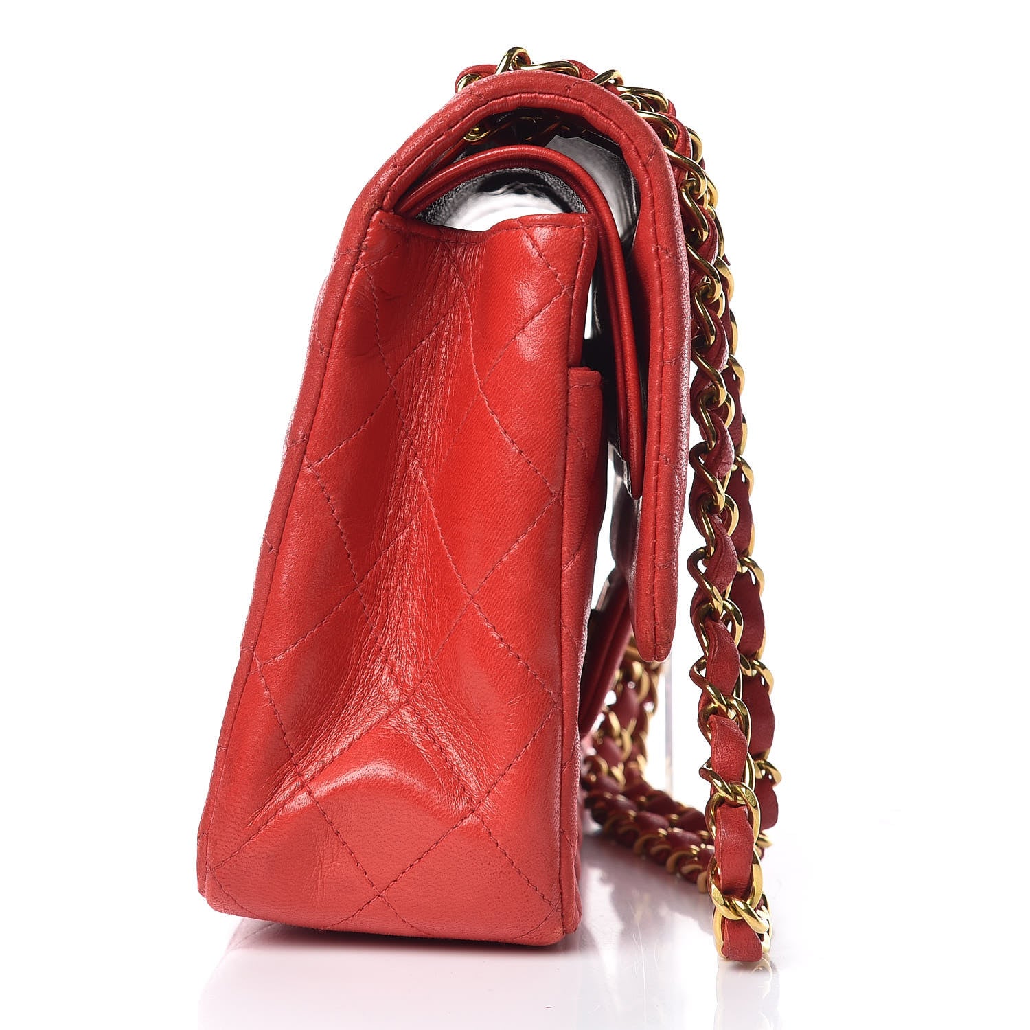 Chanel Lambskin Quilted Medium Double Flap Red 28 of 28